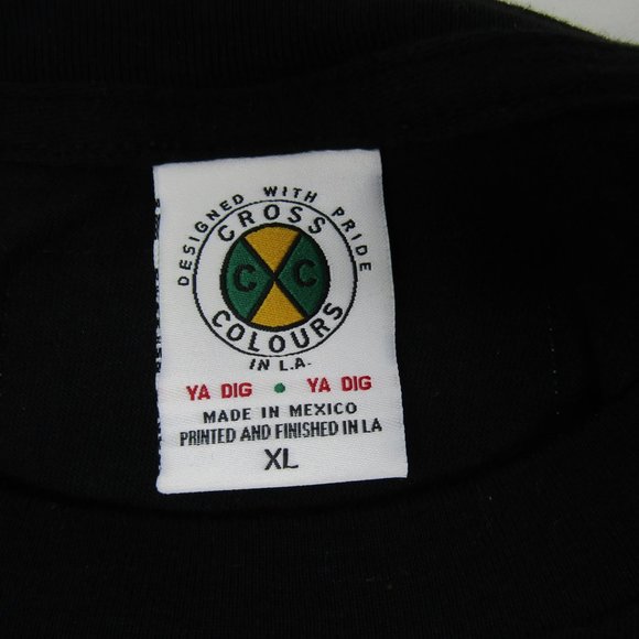 Cross Colours TLC 1992 Black T Shirt Sz XL VTG - Picture 4 of 6